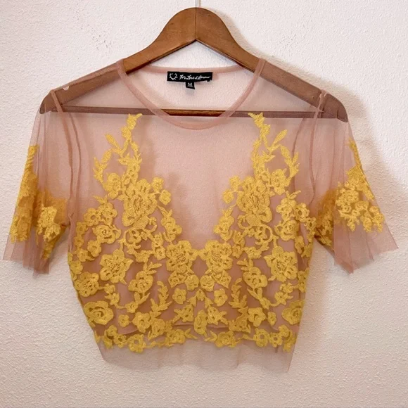 NEW For love and Lemons lace mesh top SOLD OUT - Picture 4 of 7